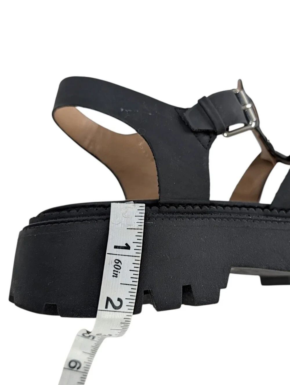 Dolce Vita Chunky Sandals Black Lug Sole Loera Size 11 Fisherman Platform Shoes